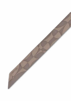 Silky Ribbon Logo Print - Mocha/Sand